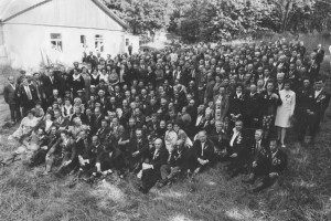 1970 год, встреча однополчан в Белоруссии. И. Я. Ахтамов — в первом ряду, пятый справа