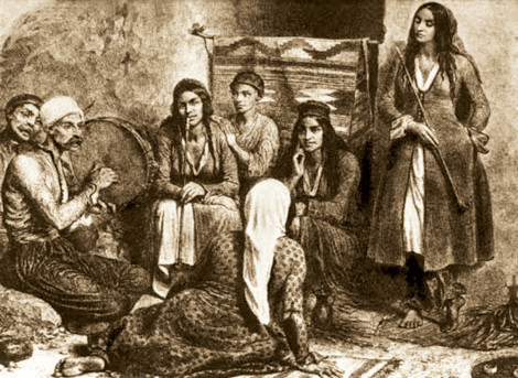 Крымские цыгане. Денни Раффе, литография 1837 г.