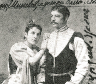 Николай Федорович Шишков, гитарист, с женой Ольгой Алексеевной, певицей