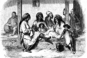 "Цыганки за рукоделием", Денни Раффе, 1837г.