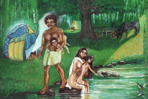 "Цыганское купание", Карлис Рудевич, 1991г.