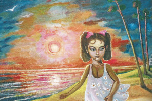 "Страх за будущее (Девочка с собачкой)", Карлис Рудевич, 1989-1998гг.